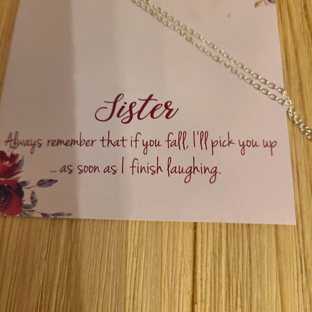 Beautiful Twisted Hoop Sister Necklace in SILVER - Picture 8 of 11